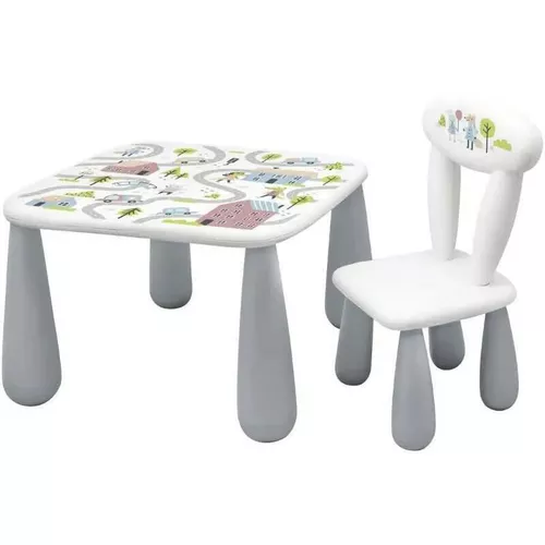 купить Набор детской мебели Maltex Maltex Luna Town White Grey в Кишинёве 