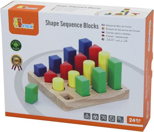 купить Игрушка Viga 51367 Shape Sequence Blocks в Кишинёве 