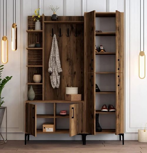 cumpără Mobilă pentru antreu Trendy Viyana DA, Nuc, 150x200x35cm (GTR001363) în Chișinău 