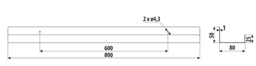 купить Полка декоративная Gamet AD20-600-L2 Raft в Кишинёве 
