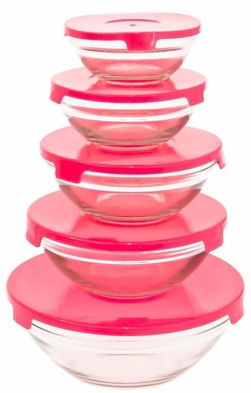 купить Контейнер для хранения пищи Excellent Houseware 18434 Набор емкостей стеклянных 5шт в Кишинёве 