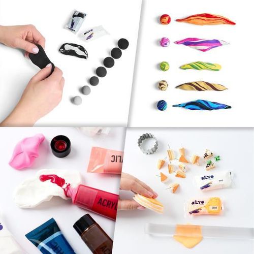 купить Набор для творчества Okto 10017 Plastilină ușoară Colours, Alb, mărimea L в Кишинёве 