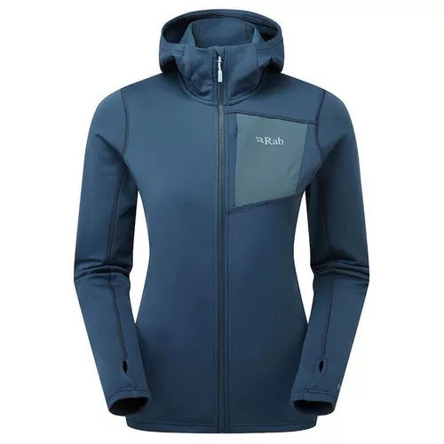 купить Одежда для спорта Rab Jacheta dame Superflux Hoody Tempest Blue 12 (QFG-14-TMB-12) в Кишинёве 