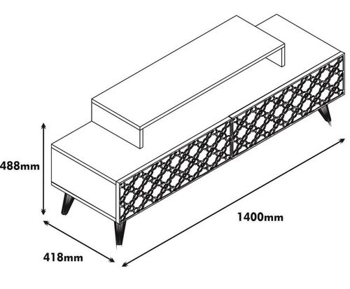 cumpără Comodă TV Trendy Oras, Nuc, Calcedonie 140x48x41cm în Chișinău 