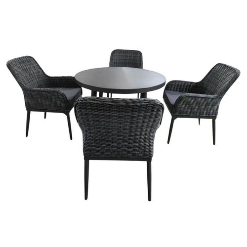 купить Садовая мебель Hydro S Круглый стол и стулья Hola Creativ, комплект, 4 персоны, антрацит в Кишинёве 
