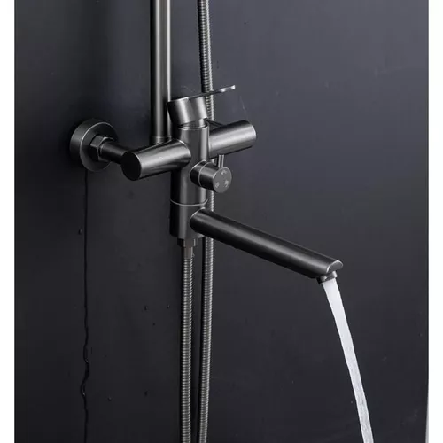 купить Душевая панель Frap F 24801-9 INOX GRAFITE cu bara dus в Кишинёве 