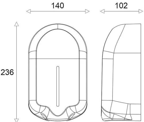 купить Дозатор для мыла Uniplast 41035 KW-7201 UNISOAP 1 L (inox mat) в Кишинёве 