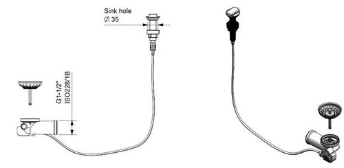 cumpără Ventil click-clack Reginox R20357 Round polished Pop-up în Chișinău 