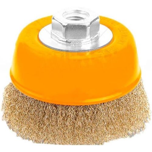 cumpără Set de tubulare, bite, duze Tolsen Perie cupa din sarma 125mm M14 Industrial (77603) în Chișinău 