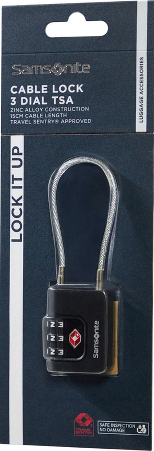 cumpără Accesoriu pentru bagaje Samsonite Ta Revolution Cablelock 3 Dial TSA Negru (155576/1041) în Chișinău 
