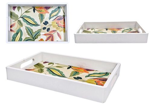 купить Поднос/столик кухонный Tognana 57022 Tava de sevire Tribal Tahiti 30x20x4cm, cu manere, din lemn в Кишинёве 