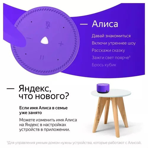 cumpără Boxă portativă Bluetooth Yandex YNDX-00025P Alisa Station Lite Purple în Chișinău 