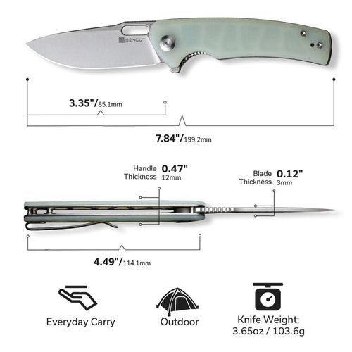 купить Нож походный Sencut S20065-2 Vesperon, G10, Liner Lock в Кишинёве 