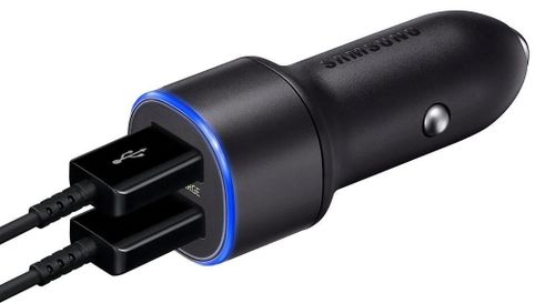 cumpără Încărcător pentru automobil Samsung EP-L1100 15W ULC Dual Fast Car Charger (w/ Cable) Black în Chișinău 