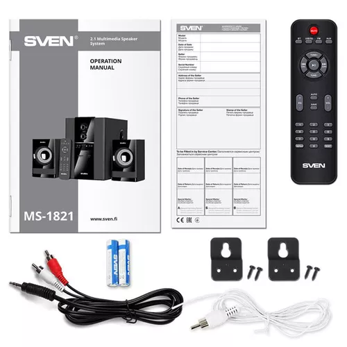 купить Колонки мультимедийные для ПК Sven MS-1821 Black в Кишинёве 