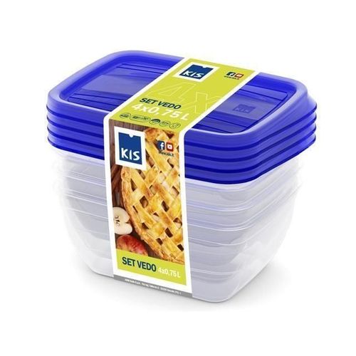 cumpără Container alimentare KIS 37188 Set 4 cutii Vedo 15,5x11,5x7,5cm 0,75l în Chișinău 