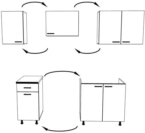 cumpără Mobilă pentru bucatarie Haaus Sofia 1.8m (White/Natural Wood) în Chișinău 
