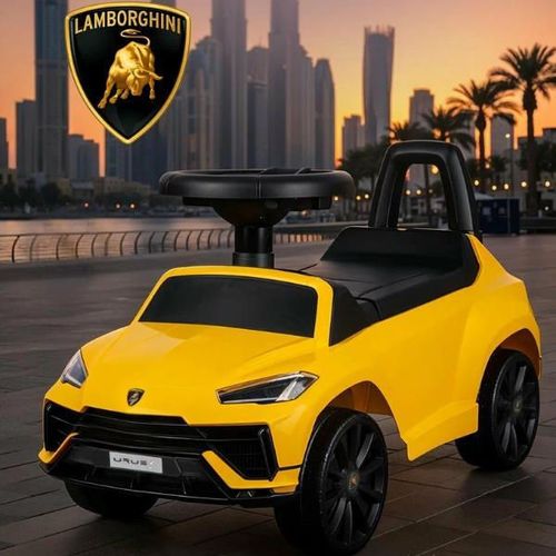 cumpără Tolocar Kids car 9010150 Yellow "Lamborghini Urus S" pentru copii, cu volan muzical, Galbenă în Chișinău 