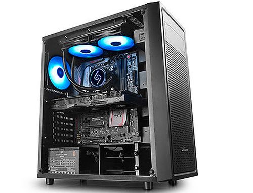 купить Case Middletower Deepcool E-SHIELD E-ATX/ATX Black no PSU, Side Tempered glass, 1xUSB3.0/2xUSB2.0/AudioHD x 1/Mic x 1, Included: Rear: 1x120mm fan; Optional: Front: 3x120mm or 3x140mm; Top: 2x120mm/140mm (carcasa/корпус) в Кишинёве 