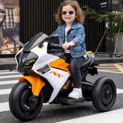 cumpără Mașină electrică pentru copii Richi (52962) Motocicleta oranj pe acumulator pentru copii (W6) în Chișinău 