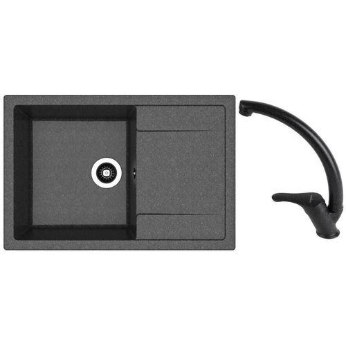 купить Мойка кухонная со смесителем Dr.Gans Techno 760 + SanDonna F 1069 negru в Кишинёве 