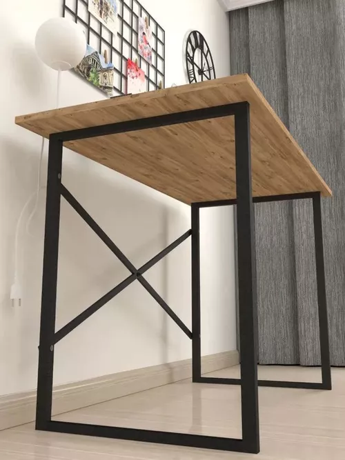 купить Офисный стол Nex Home Металл, 120x60 см, Дуб (20-05-02) в Кишинёве 