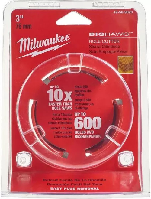 cumpără Set de tubulare, bite, duze Milwaukee 49569020 Coroane lemn Big Hawg Ø76mm în Chișinău 