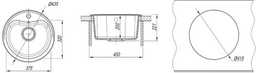 cumpără Chiuvetă bucătărie Dr.Gans Dora Grafit în Chișinău 