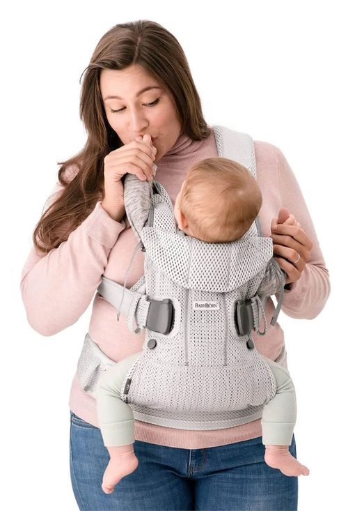 Marsupiu anatomic BabyBjorn One Air Silver, 3D Mesh 