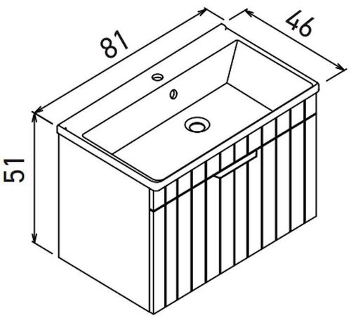 cumpără Dulap pentru lavoar Orka Procida 80 Antracite în Chișinău 