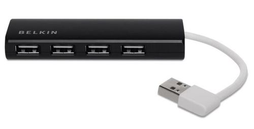 cumpără Adaptor de rețea USB Belkin F4U042BT 4-Port USB-A Ultra-Slim Travel Hub în Chișinău 