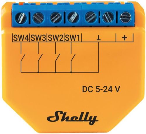 cumpără Întrerupător electric Shelly Plus i4 DC (3800235265543) în Chișinău 
