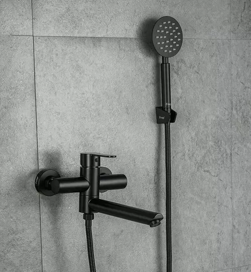 купить Смеситель для ванны Frap F 32801-6 (cada) INOX NEGRU в Кишинёве 