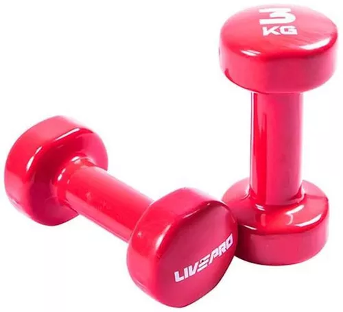 купить Гантель LiveUp LP8076/03/RD Colored Studio Dumbbell 3KG в Кишинёве 