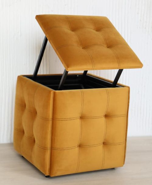 купить Пуф Nex Home Cub Transformer 5 scaune in 1 N39, Galben mustar в Кишинёве 