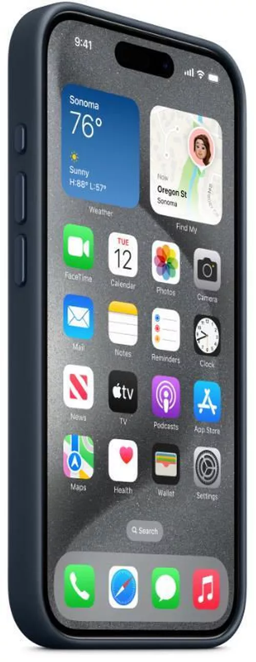 cumpără Husă pentru smartphone Apple iPhone 15 Pro FineWoven MagSafe Pacific Blue MT4Q3 în Chișinău 