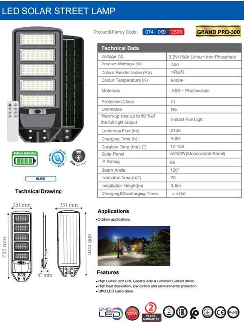 cumpără Aplică exterior Horoz GRAND PRO-300W (0STT-074-009-2300-020) în Chișinău 
