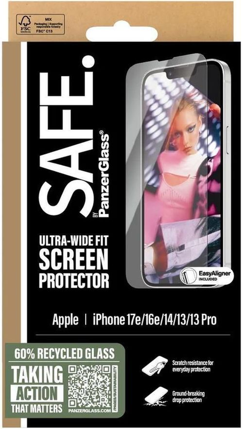 купить Стекло защитное для смартфона PanzerGlass iPhone 16e 17e/14/13/13 Pro Ultra-Wide Fit Aligner (PG-SARNUWFG29845) в Кишинёве 