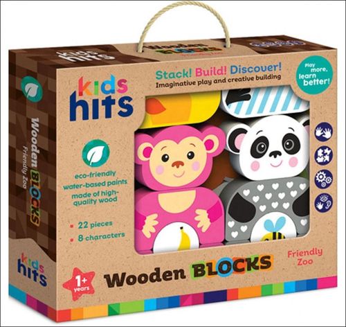 cumpără Puzzle Kids Hits KH20/001 Деревянные кубики Дружелюбный зоопарк în Chișinău 