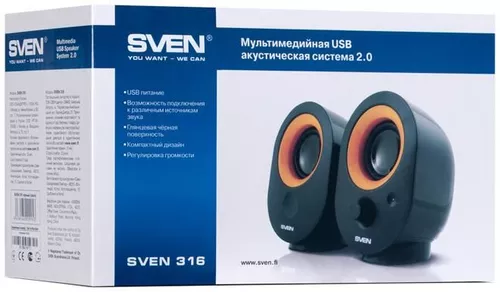 cumpără Boxe multimedia pentru PC Sven 316 Black USB în Chișinău 