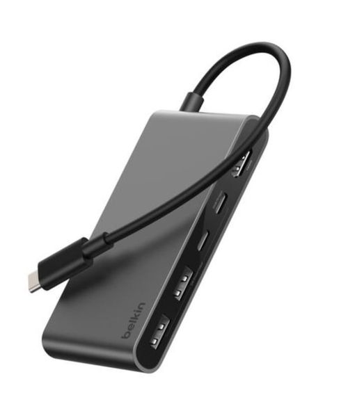 cumpără Adaptor de rețea USB Belkin AVC022HQSGY USB-C 5-IN-1 Multiport Hub 100w, Space Gray în Chișinău 