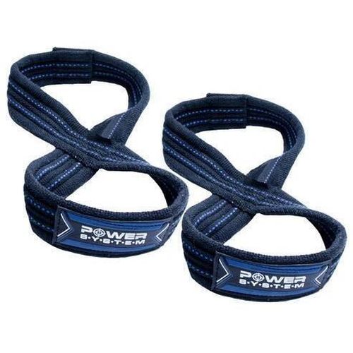 купить Спортивное оборудование Power System 48225 Chinga tractiuni Lifting Straps Figure 8-Black/Blue-S/M, 3405BU-3 в Кишинёве 