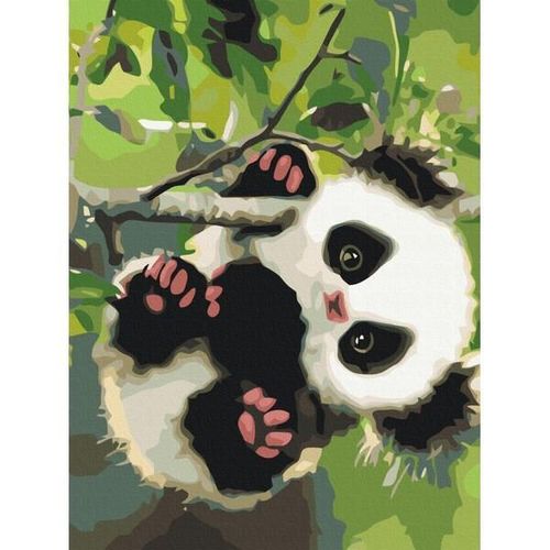 купить Картина по номерам BrushMe RBS51959FC 30x40сm (fără cutie) Panda jucăușă в Кишинёве 