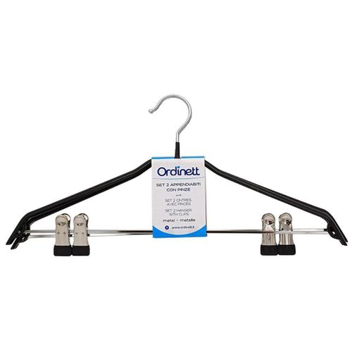 купить Вешалка для одежды Promstore 53094 Set 2 umerase din metal cu cleme Ordinett, 44cm в Кишинёве 