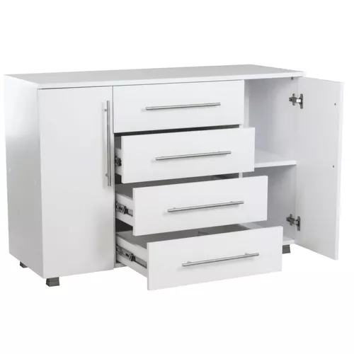 купить Комод Mashtab 10581 Madrid 4 sertare (1200x430x800) Alb в Кишинёве 