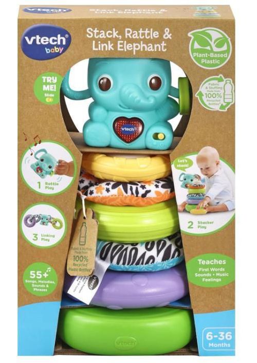 cumpără Jucărie Vtech Baby 80557503 Stack, Rattle & Link Elephant în Chișinău 