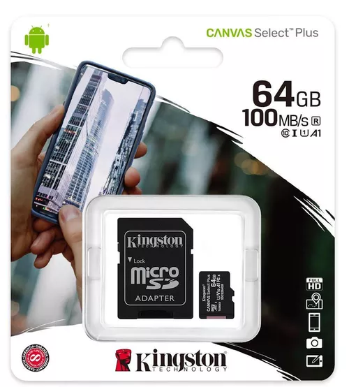 cumpără Card de memorie flash Kingston SDCS2/64GB, microSD Class10 UHS-I + SD adapter, Canvas Select Plus în Chișinău 