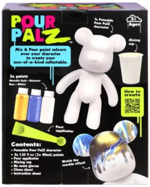 купить Набор для творчества miscellaneous GSG25022 Pour Palz DIY Paint Bear, Blue Steel в Кишинёве 