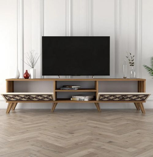 cumpără Comodă TV Trendy Clasa, Nuc, Crema 180x44x35cm în Chișinău 