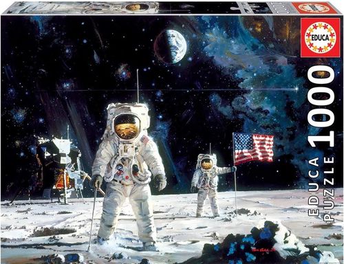 купить Головоломка Educa 18459 1000 First Men on the Moon, Robert McCall в Кишинёве 